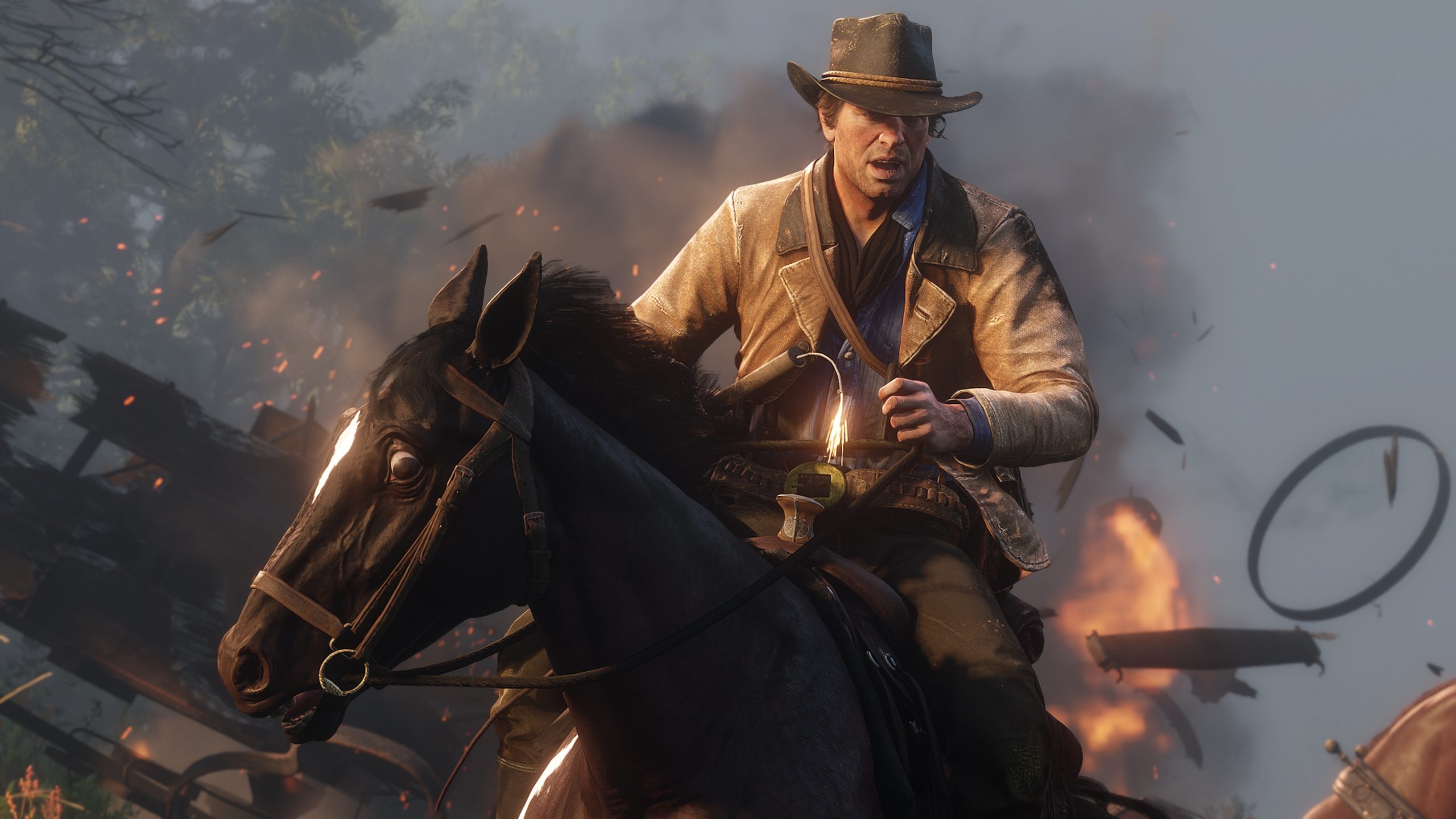 Arthur Morgan protagonista di Red Dead Redemption 2 durante una scena del gioco, recensione e analisi aggiornata al 2025 su GameToday.it