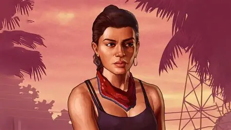 Donna con bandana al tramonto. gta vi lucia